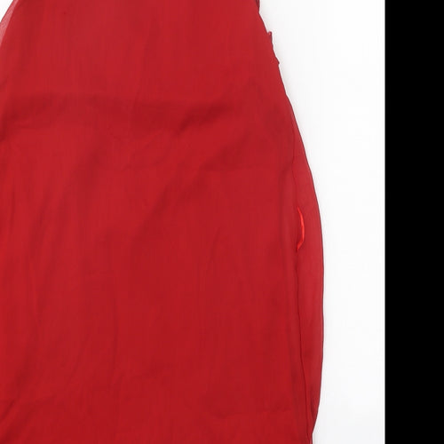 Young Blood Womens Red Polyester A-Line Size 8 Round Neck Pullover