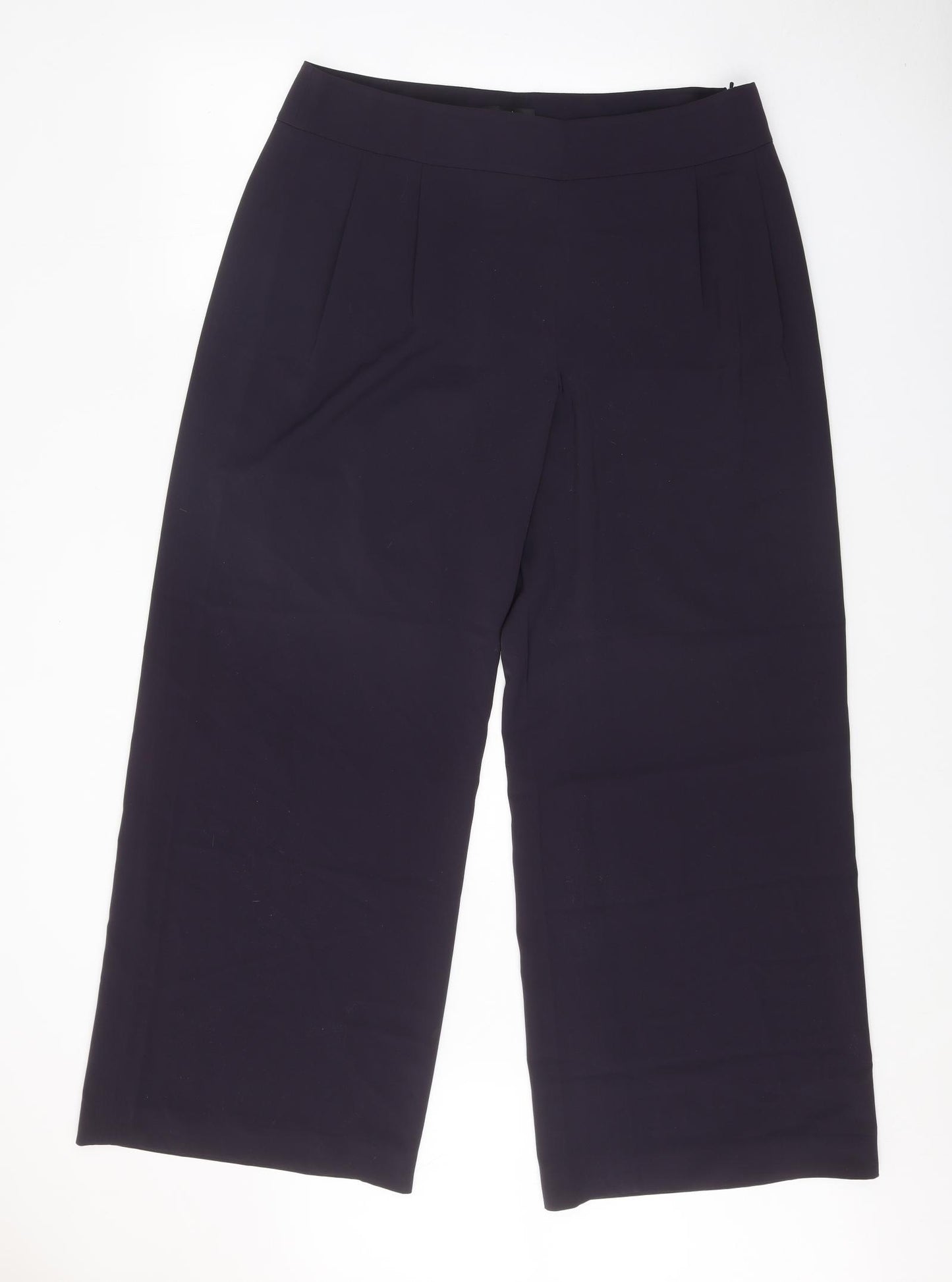 Autograph Womens Purple Polyester Trousers Size 16 Regular Zip