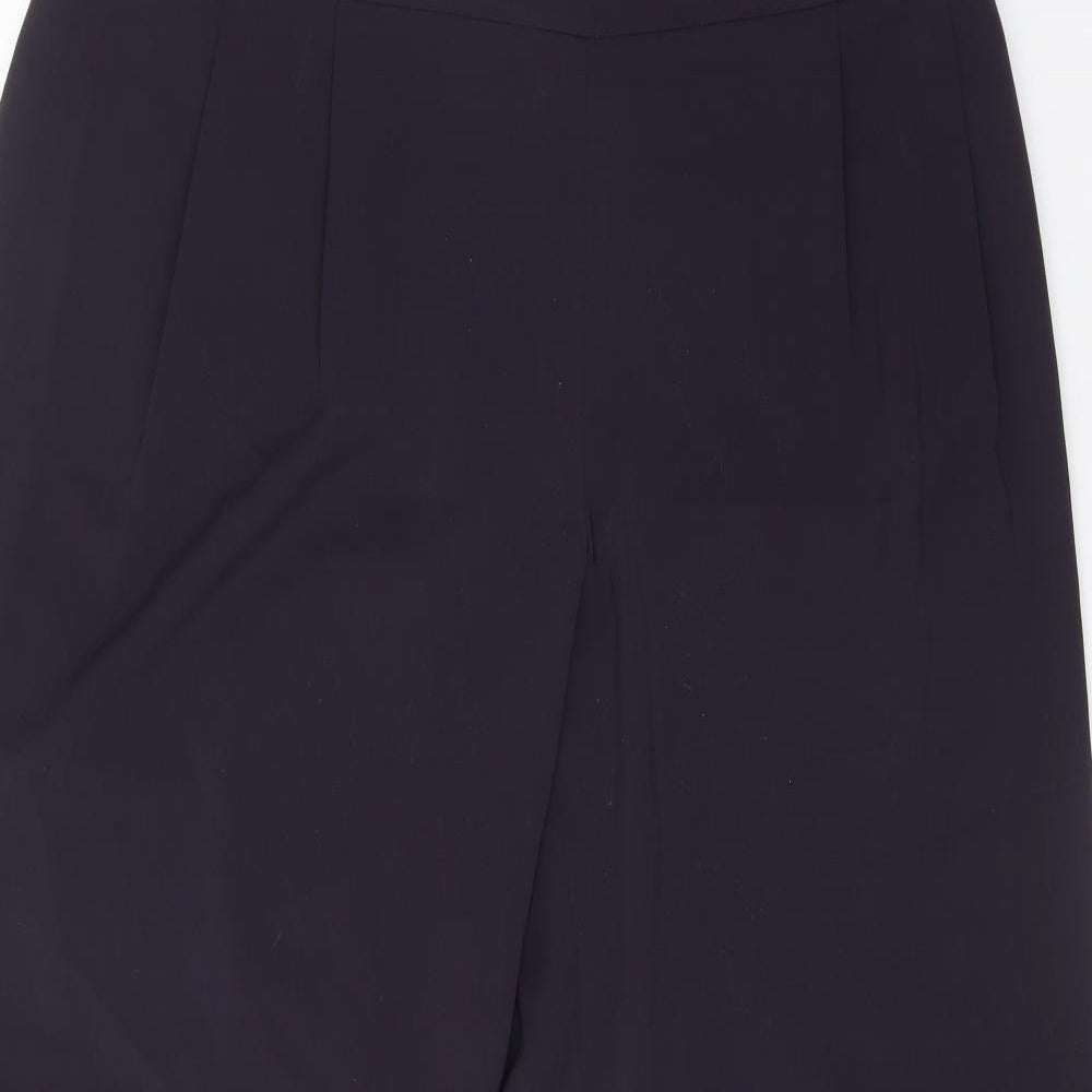 Autograph Womens Purple Polyester Trousers Size 16 Regular Zip