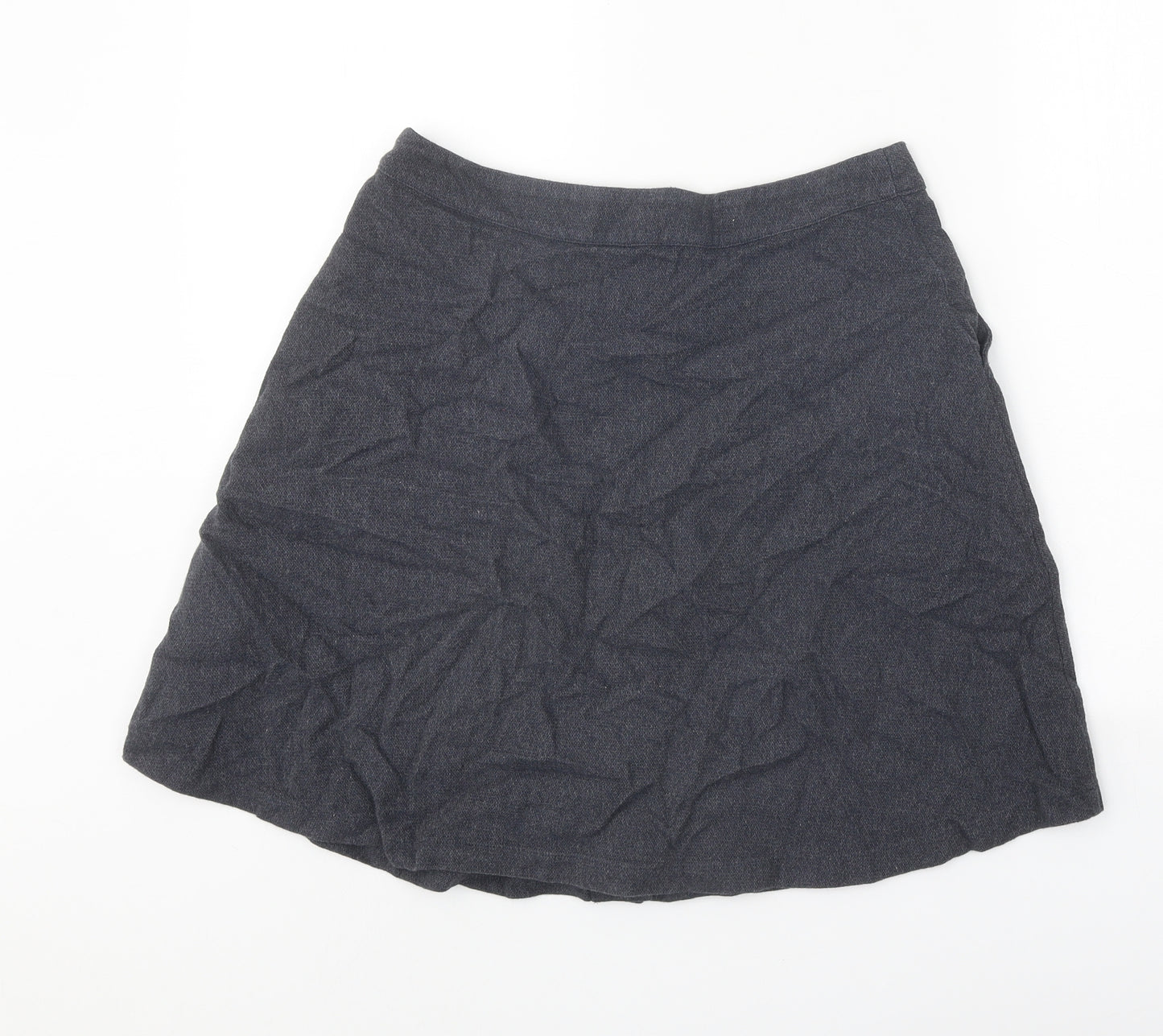 Harris Wilson Womens Grey Cotton Swing Skirt Size 29 in Button