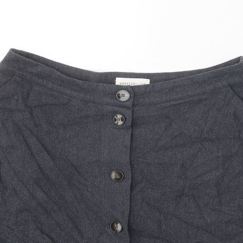 Harris Wilson Womens Grey Cotton Swing Skirt Size 29 in Button