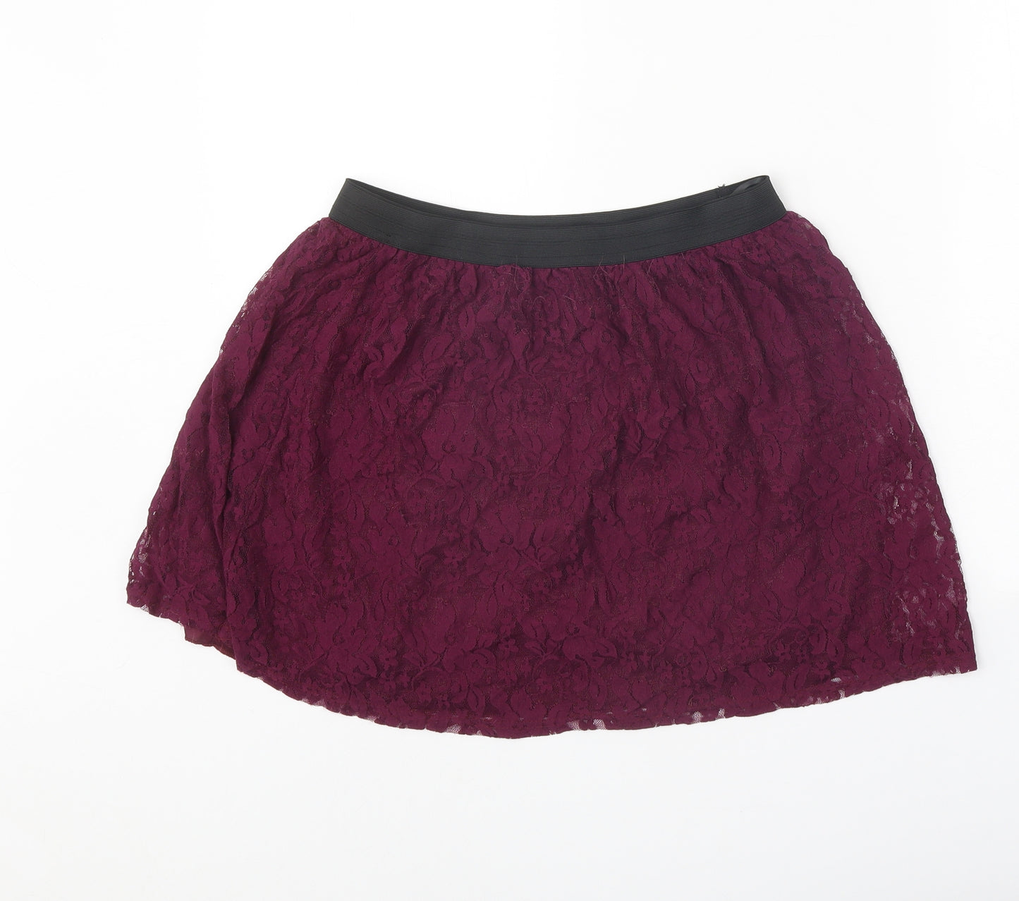 Atmosphere Womens Purple Floral Nylon Mini Skirt Size 14