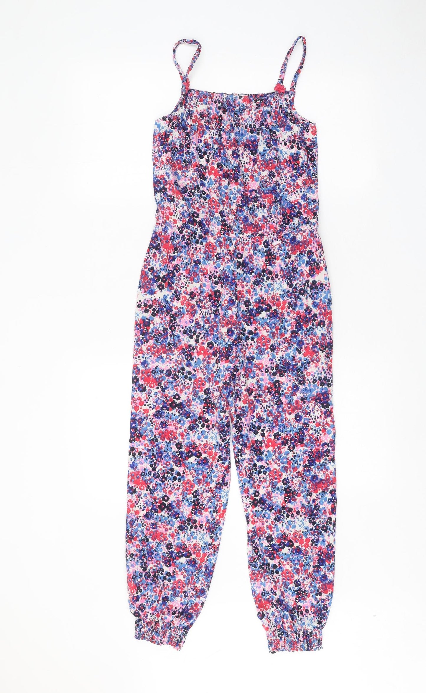 M&Co Girls Multicoloured Geometric Polyester Jumpsuit One-Piece Size 8-9 Years Pullover
