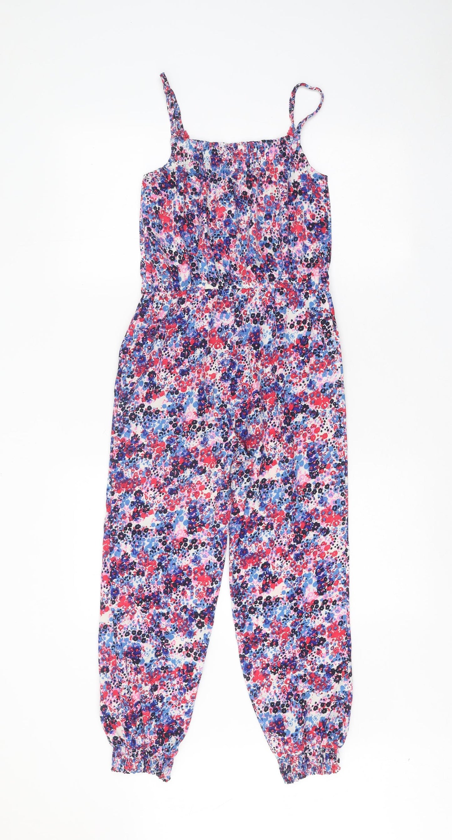 M&Co Girls Multicoloured Geometric Polyester Jumpsuit One-Piece Size 8-9 Years Pullover