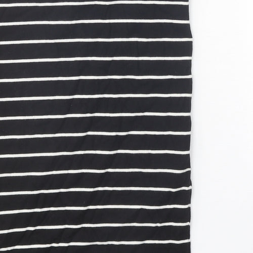 H&M Womens Black Striped Cotton Straight & Pencil Skirt Size S
