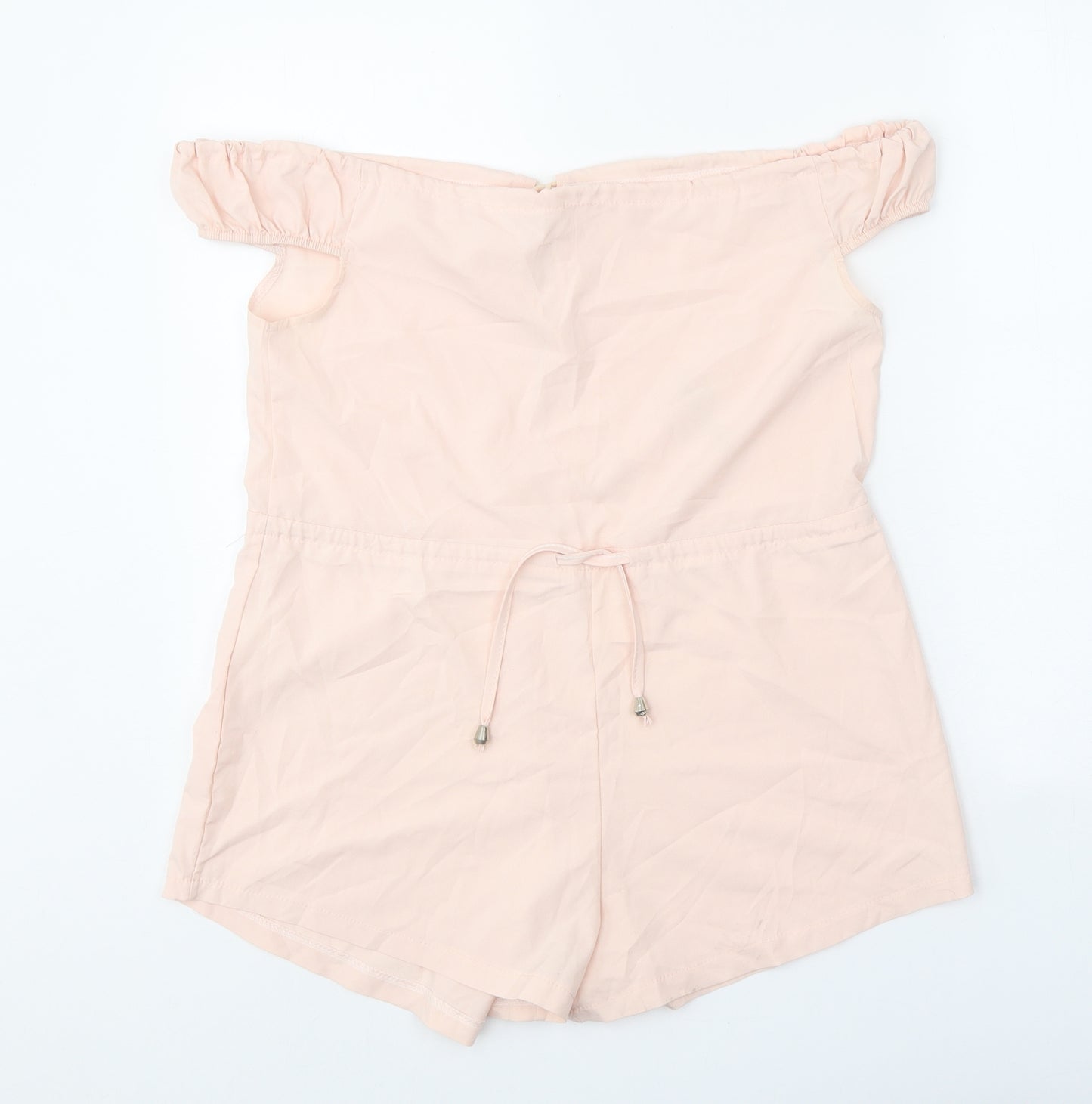 Preworn Womens Pink Polyester Playsuit One-Piece Size M Tie
