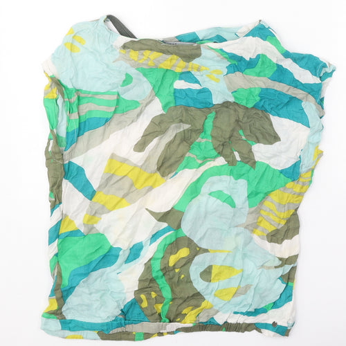 Trend Womens Multicoloured Geometric Viscose Basic Blouse Size 8 Square Neck