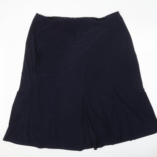 Preworn Womens Blue Polyester Swing Skirt Size 28