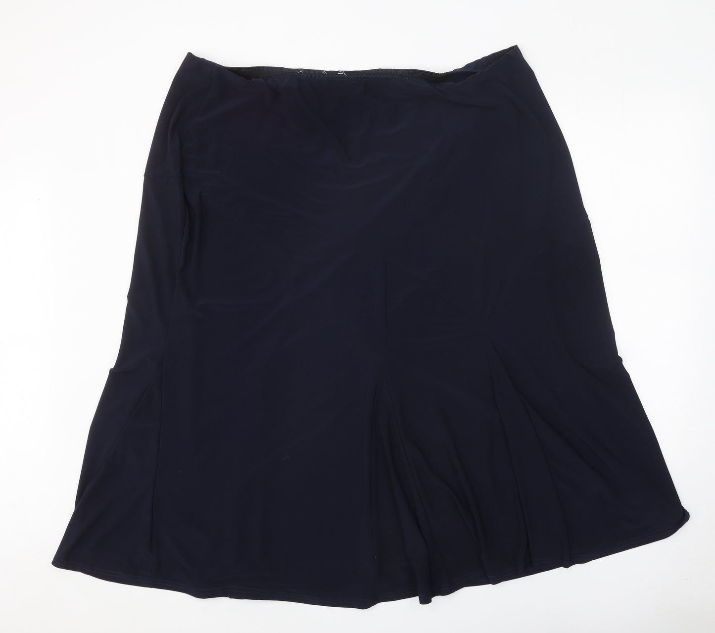Preworn Womens Blue Polyester Swing Skirt Size 28