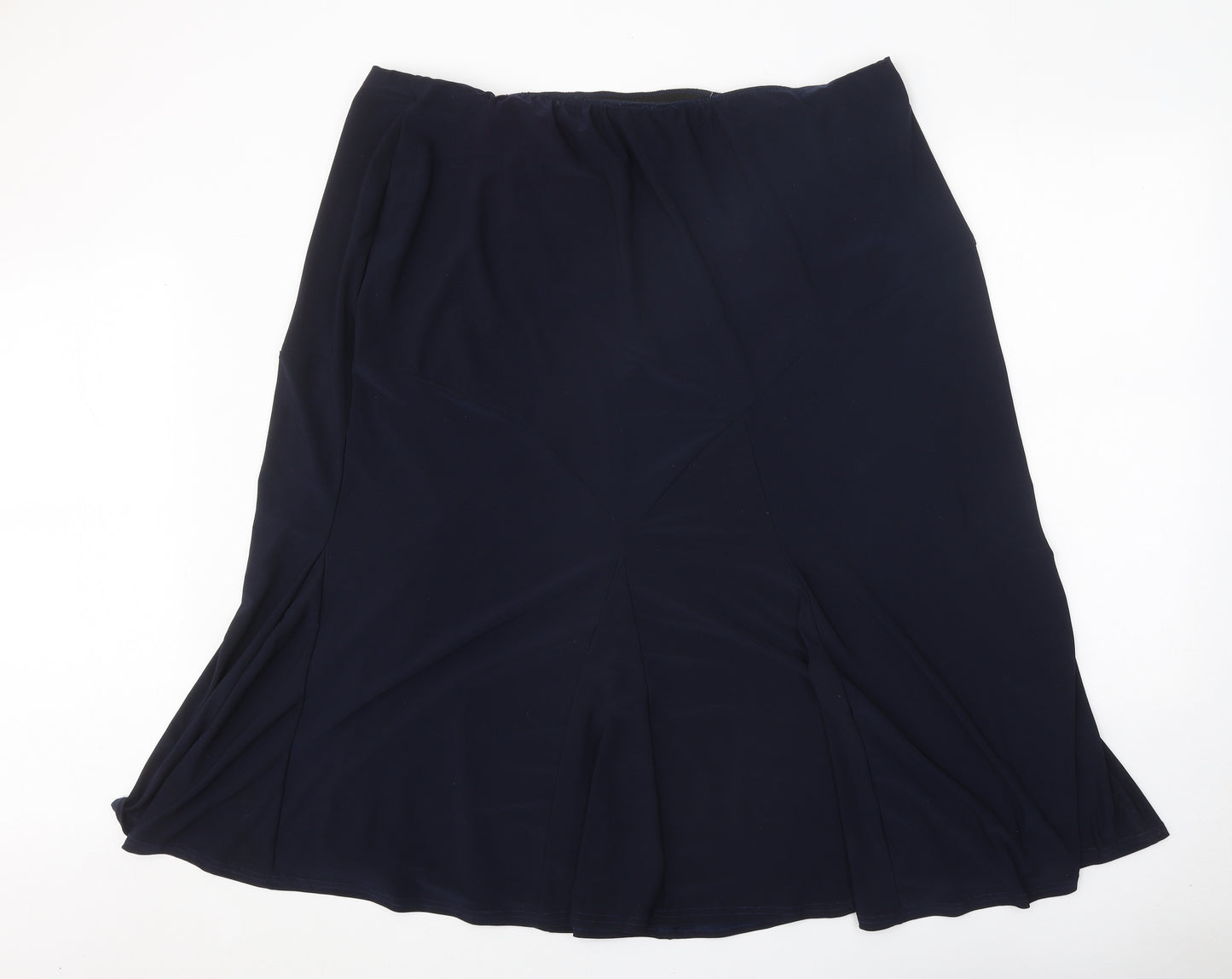 Preworn Womens Blue Polyester Swing Skirt Size 28