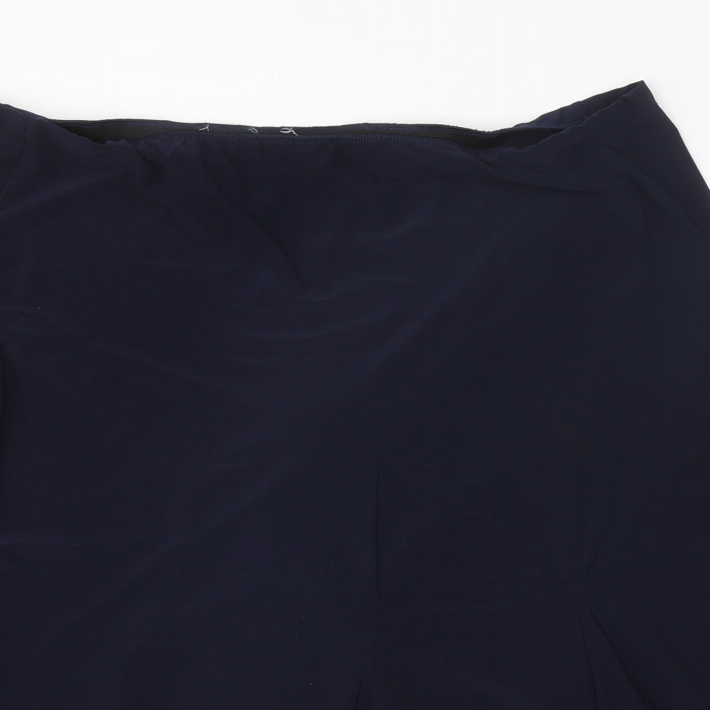 Preworn Womens Blue Polyester Swing Skirt Size 28