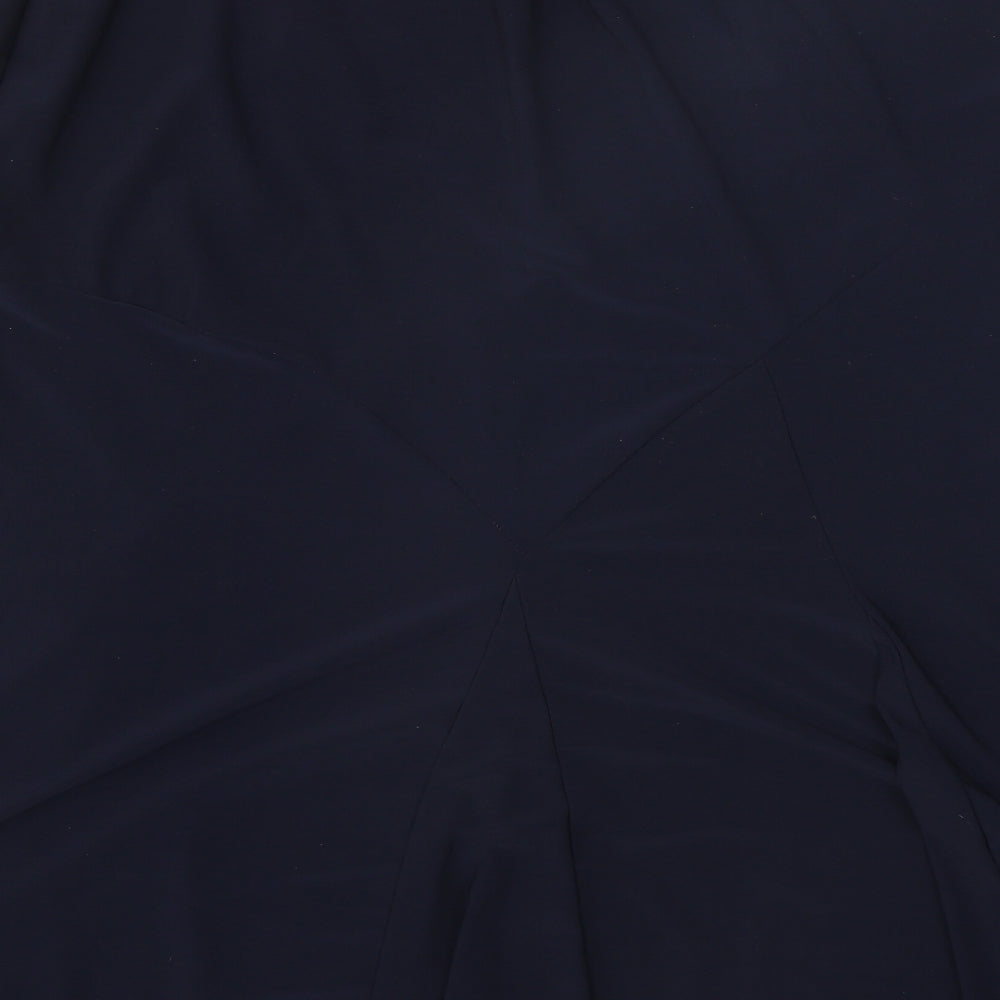 Preworn Womens Blue Polyester Swing Skirt Size 28