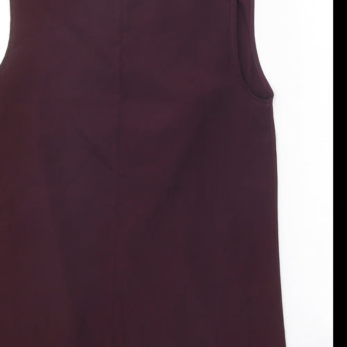 Gap Womens Purple Polyester Basic Blouse Size M Cowl Neck