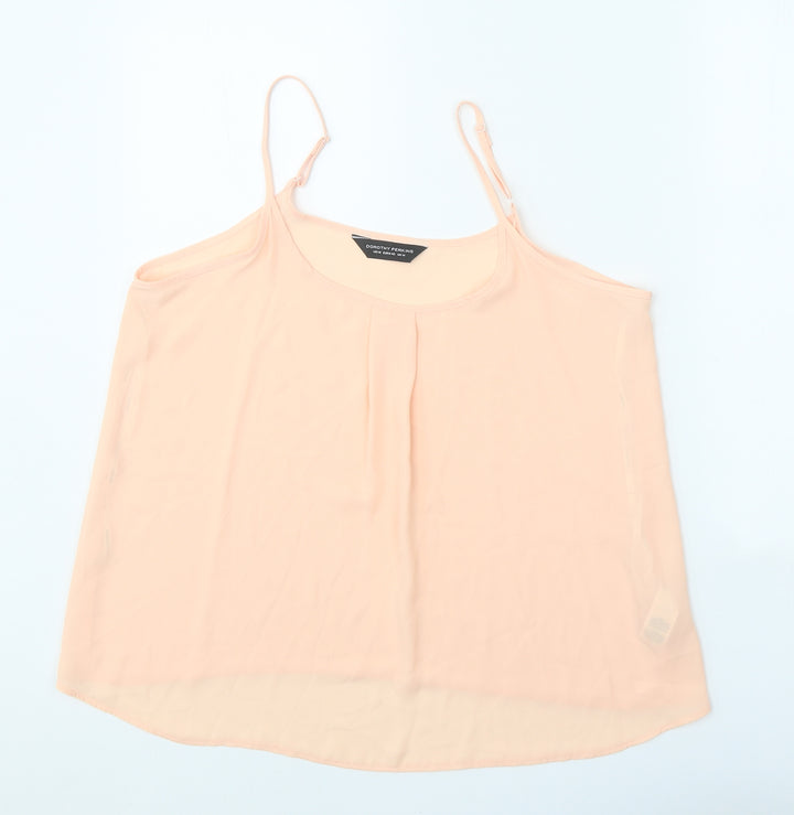 Dorothy Perkins Womens Orange Polyester Camisole Tank Size 14 Scoop Neck