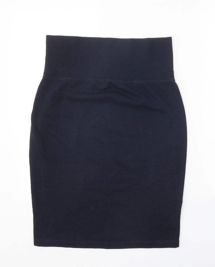 Formes Womens Blue Cotton Straight & Pencil Skirt Size 30 in