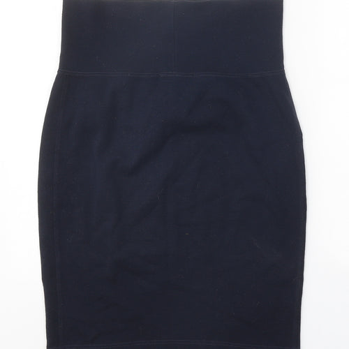Formes Womens Blue Cotton Straight & Pencil Skirt Size 30 in