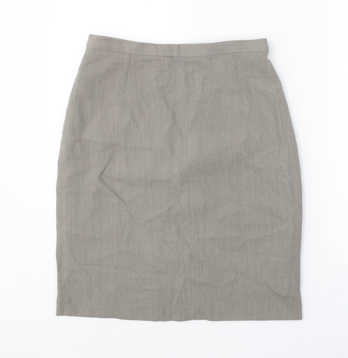 Jigsaw Womens Grey Polyester Straight & Pencil Skirt Size 29 in Zip