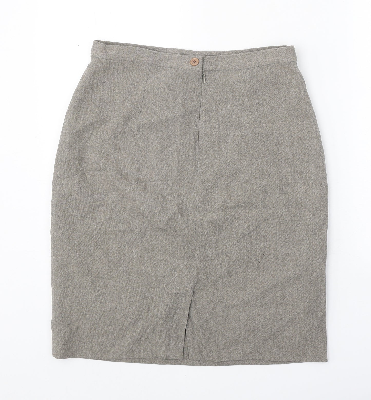 Jigsaw Womens Grey Polyester Straight & Pencil Skirt Size 29 in Zip