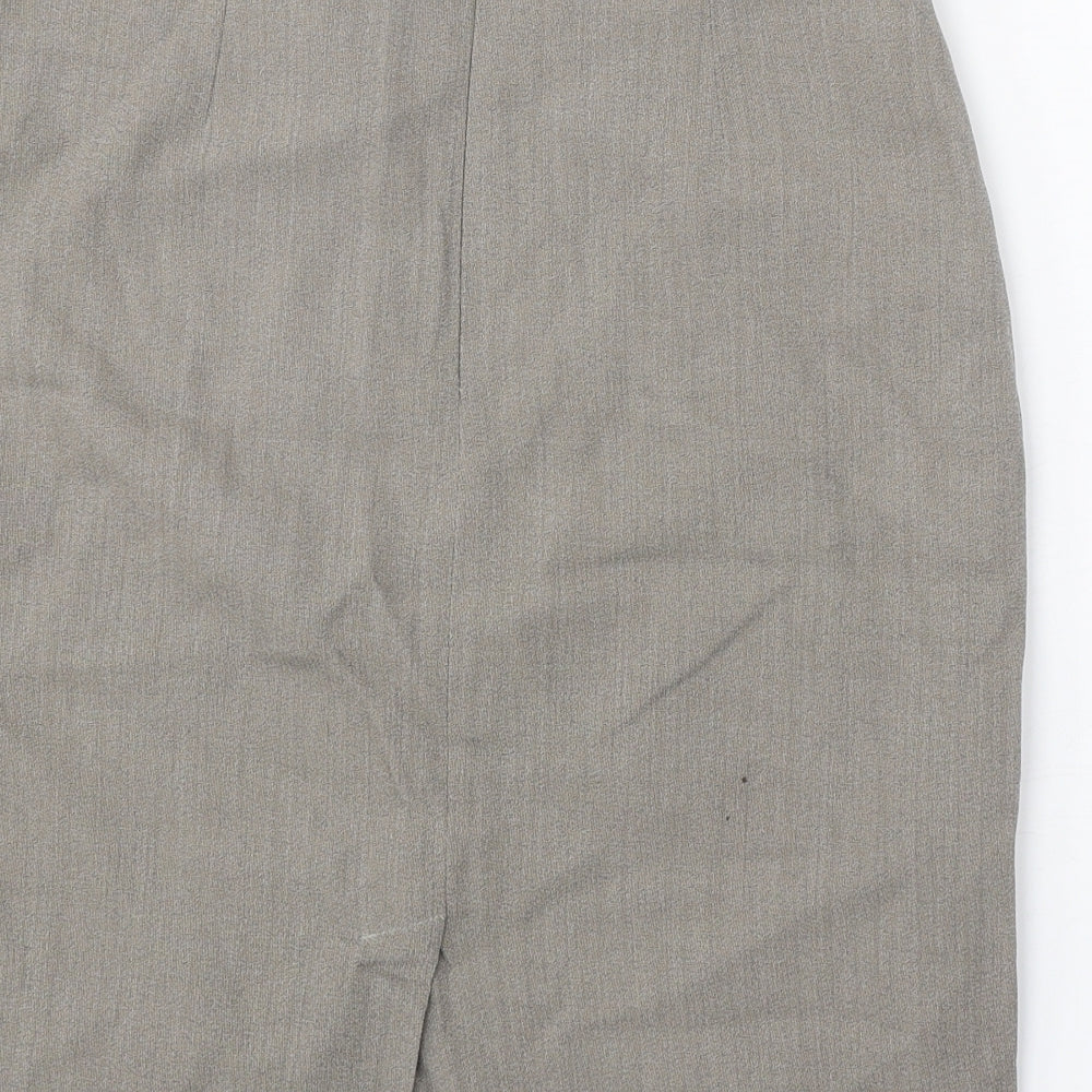 Jigsaw Womens Grey Polyester Straight & Pencil Skirt Size 29 in Zip