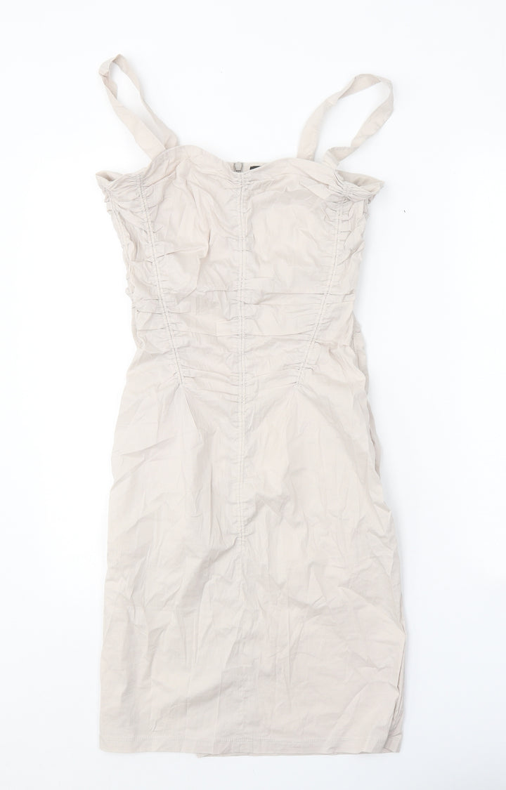 XO Womens Grey Polyester Pencil Dress One Size Sweetheart Pullover