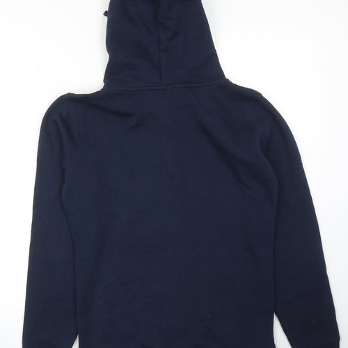 Russell Womens Blue Cotton Full Zip Hoodie Size S Zip