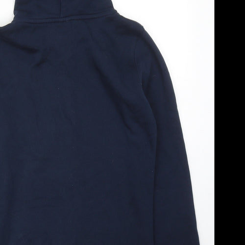 Russell Womens Blue Cotton Full Zip Hoodie Size S Zip