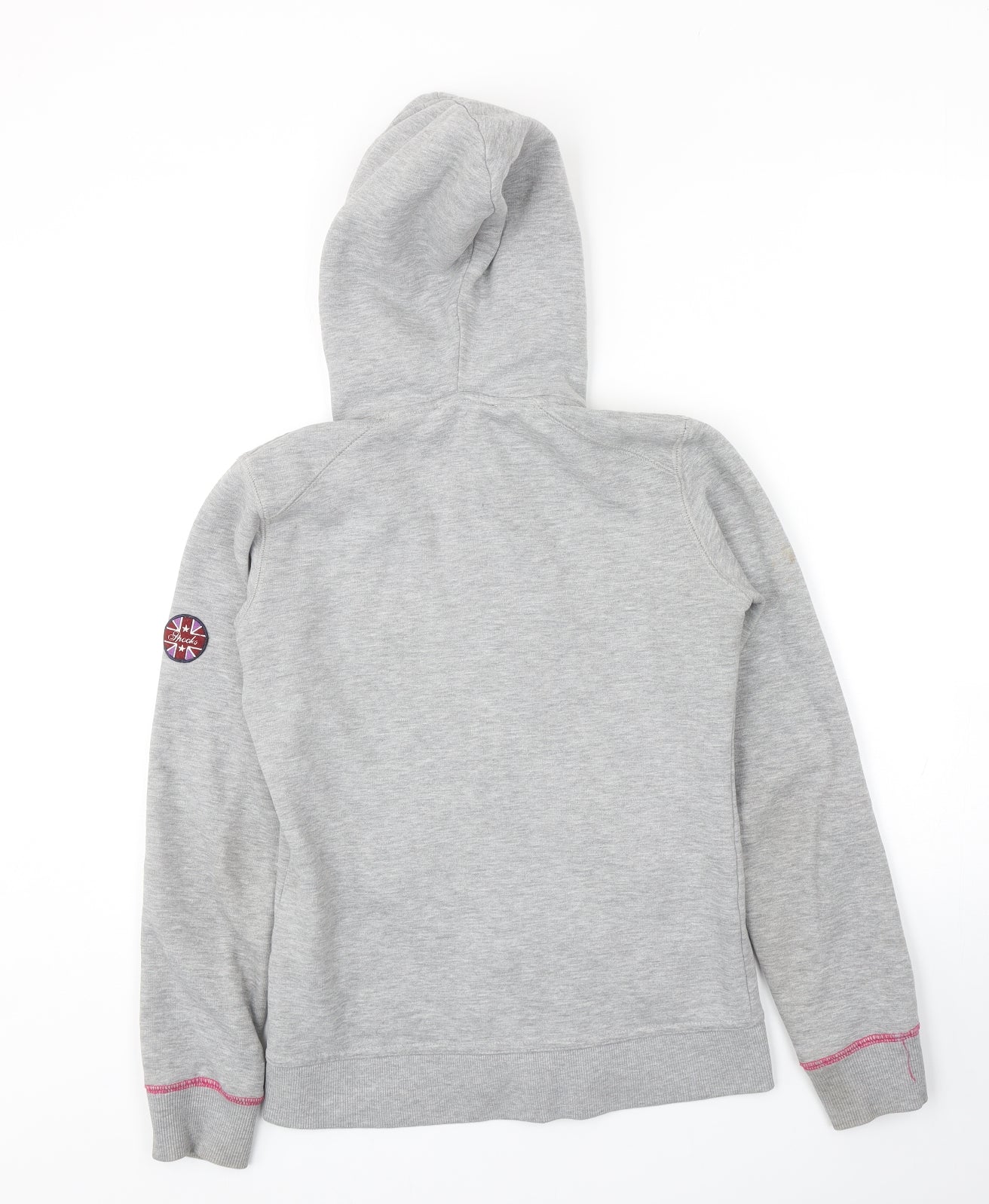 Spooks Womens Grey Cotton Full Zip Hoodie Size S Zip