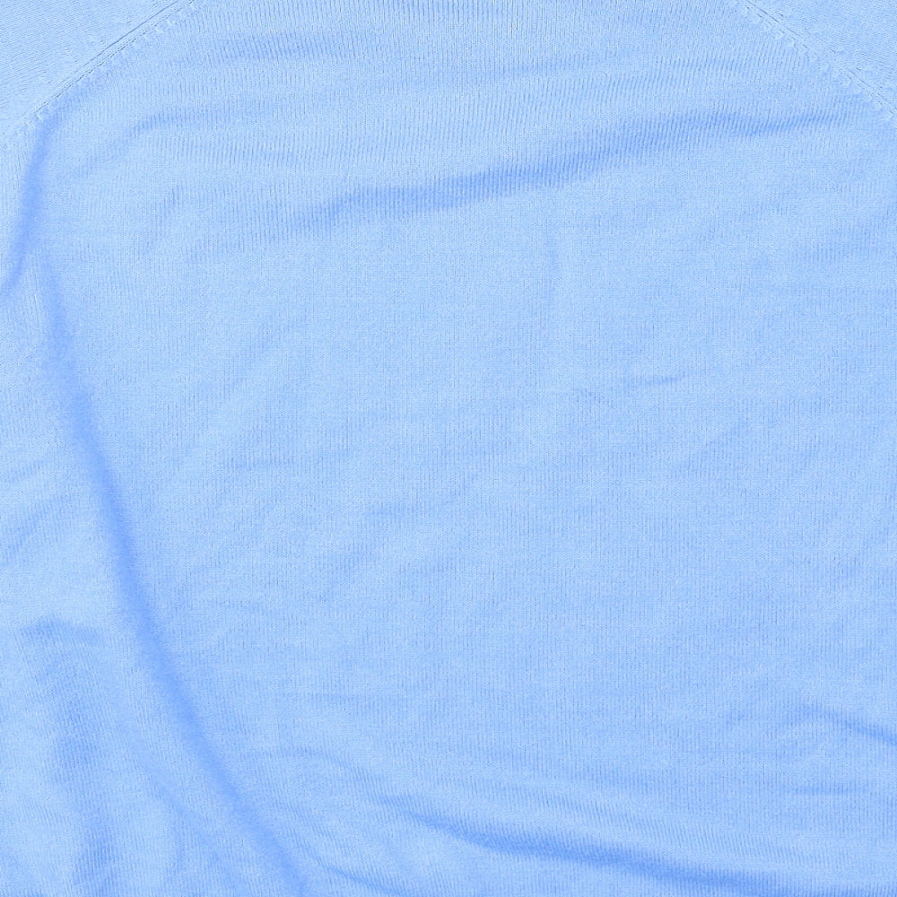 Marks and Spencer Womens Blue Round Neck Acrylic Pullover Jumper Size 12 - Paradise