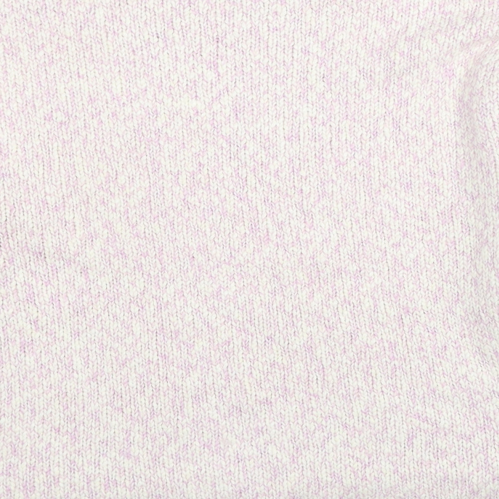 Marks and Spencer Womens Pink Round Neck Polyester Pullover Jumper Size L