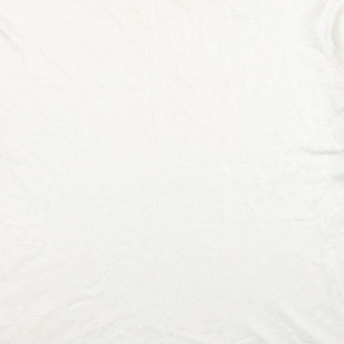 H&M Womens Ivory Scoop Neck Viscose Pullover Jumper Size L