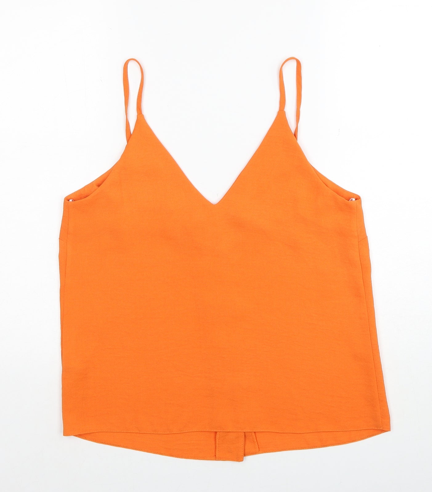 New Look Womens Orange Polyester Camisole Tank Size 10 V-Neck