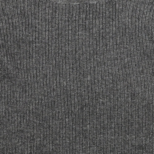 Marks and Spencer Womens Grey Round Neck Cotton Pullover Jumper Size 14