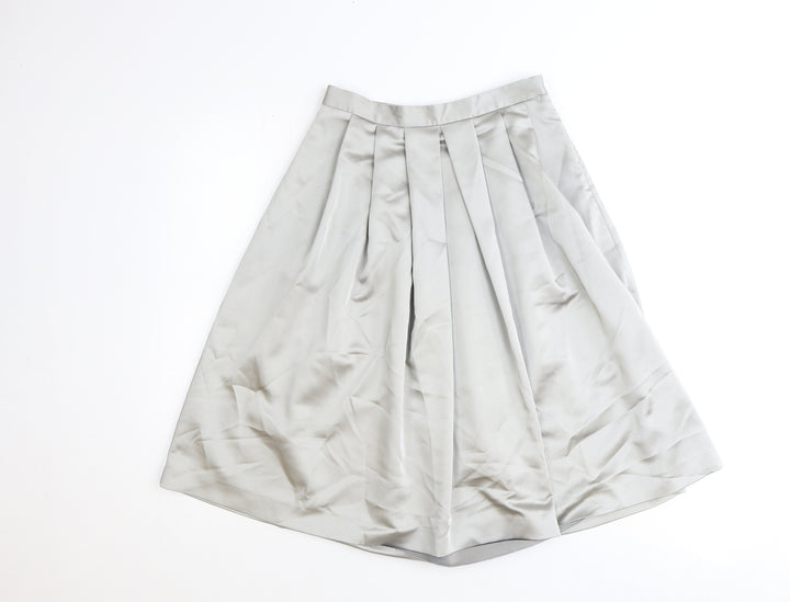 Zara Womens Grey Polyester Tulip Skirt Size S Zip