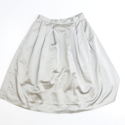 Zara Womens Grey Polyester Tulip Skirt Size S Zip
