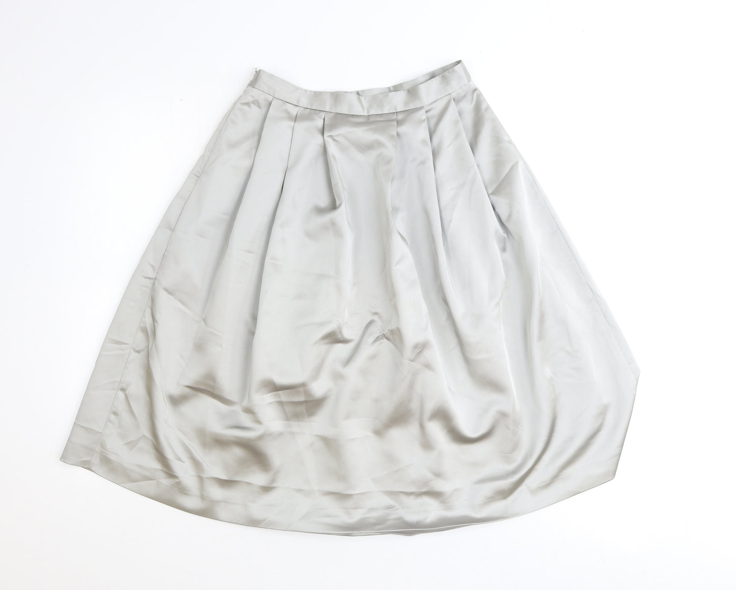 Zara Womens Grey Polyester Tulip Skirt Size S Zip