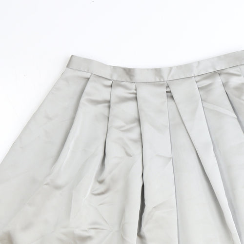 Zara Womens Grey Polyester Tulip Skirt Size S Zip