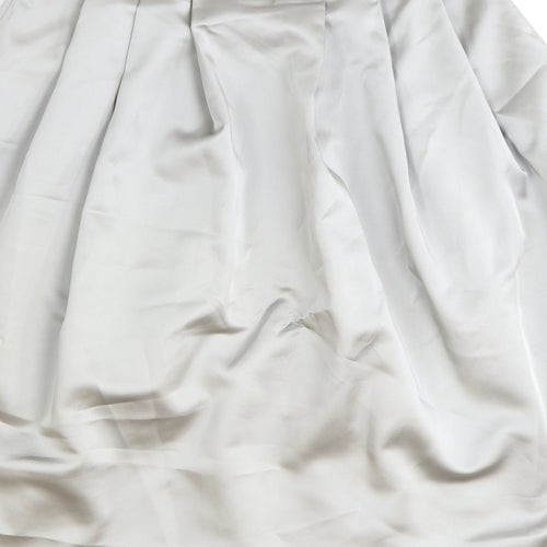 Zara Womens Grey Polyester Tulip Skirt Size S Zip