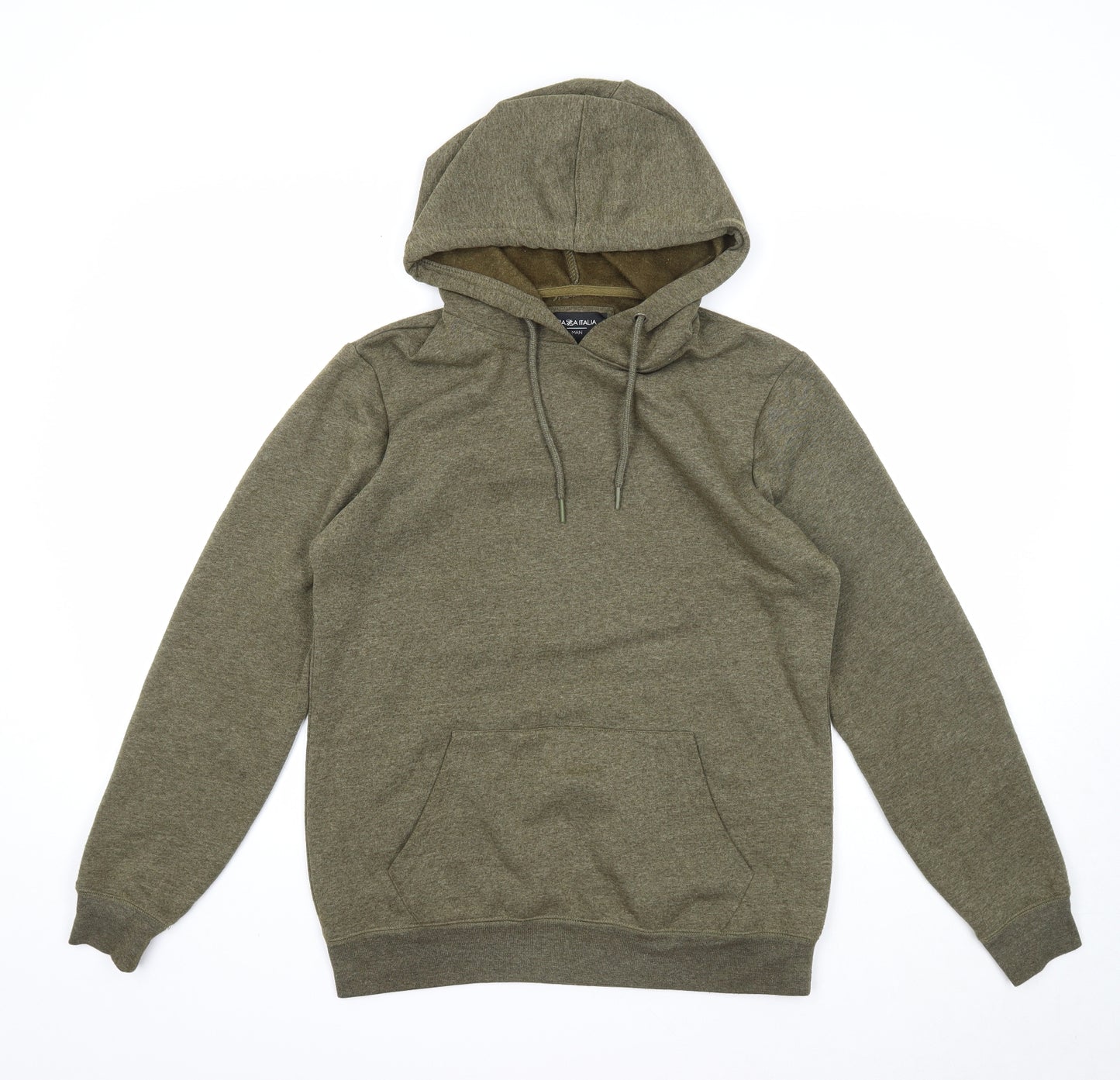 Piaza Italia Mens Green Cotton Pullover Hoodie Size S