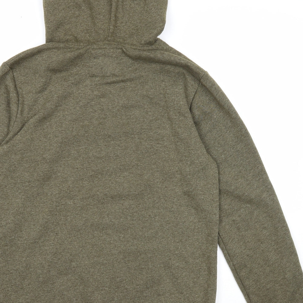 Piaza Italia Mens Green Cotton Pullover Hoodie Size S