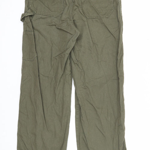 Divided Womens Green Cotton Straight Jeans Size 10 Regular Zip