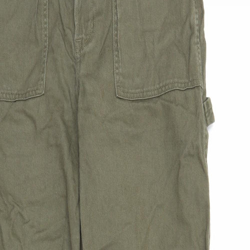 Divided Womens Green Cotton Straight Jeans Size 10 Regular Zip
