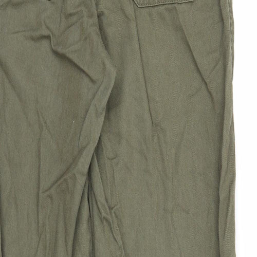 Divided Womens Green Cotton Straight Jeans Size 10 Regular Zip
