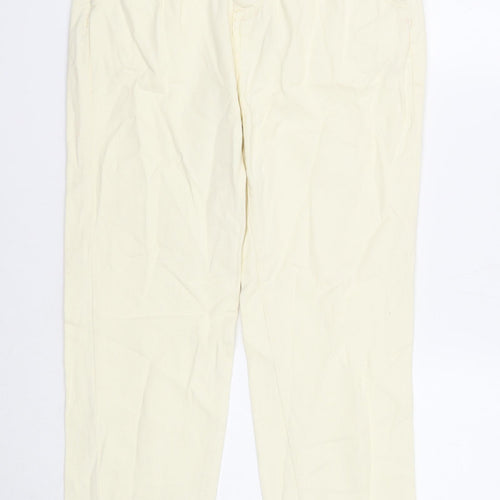 In the Style Womens Yellow Cotton Tapered Jeans Size 6 Regular Zip
