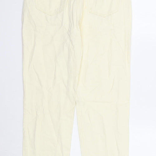 In the Style Womens Yellow Cotton Tapered Jeans Size 6 Regular Zip