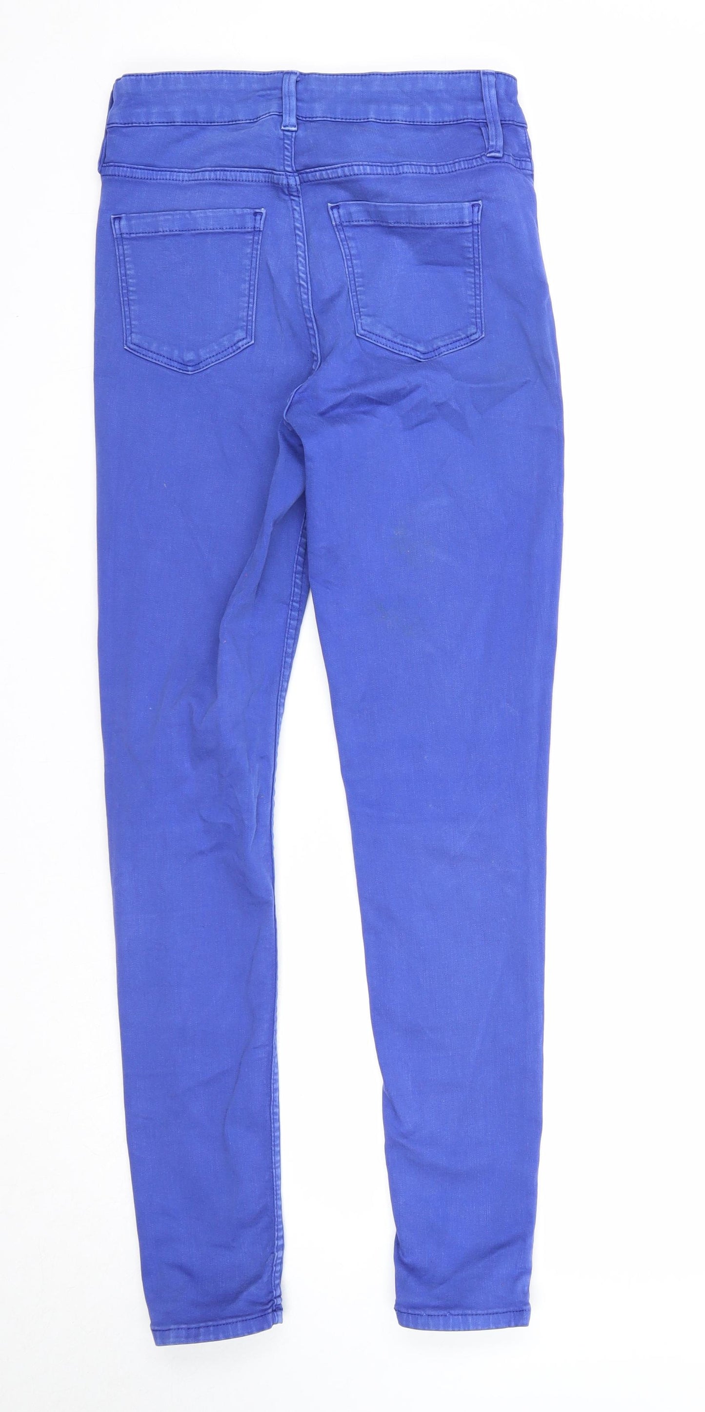 Oasis Womens Blue Cotton Skinny Jeans Size 10 Regular Zip
