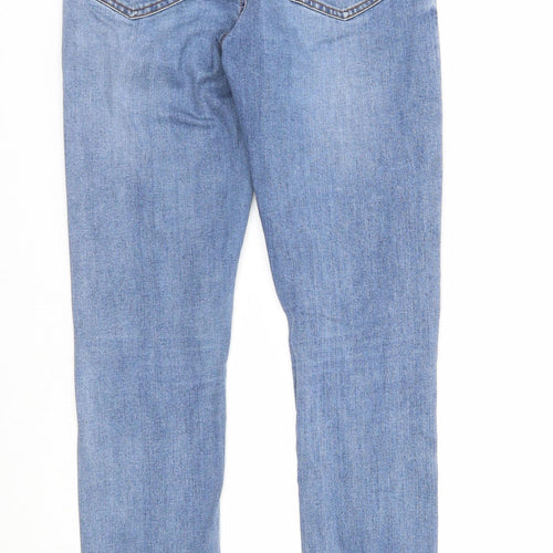 Missguided Womens Blue Cotton Skinny Jeans Size 6 Regular Zip