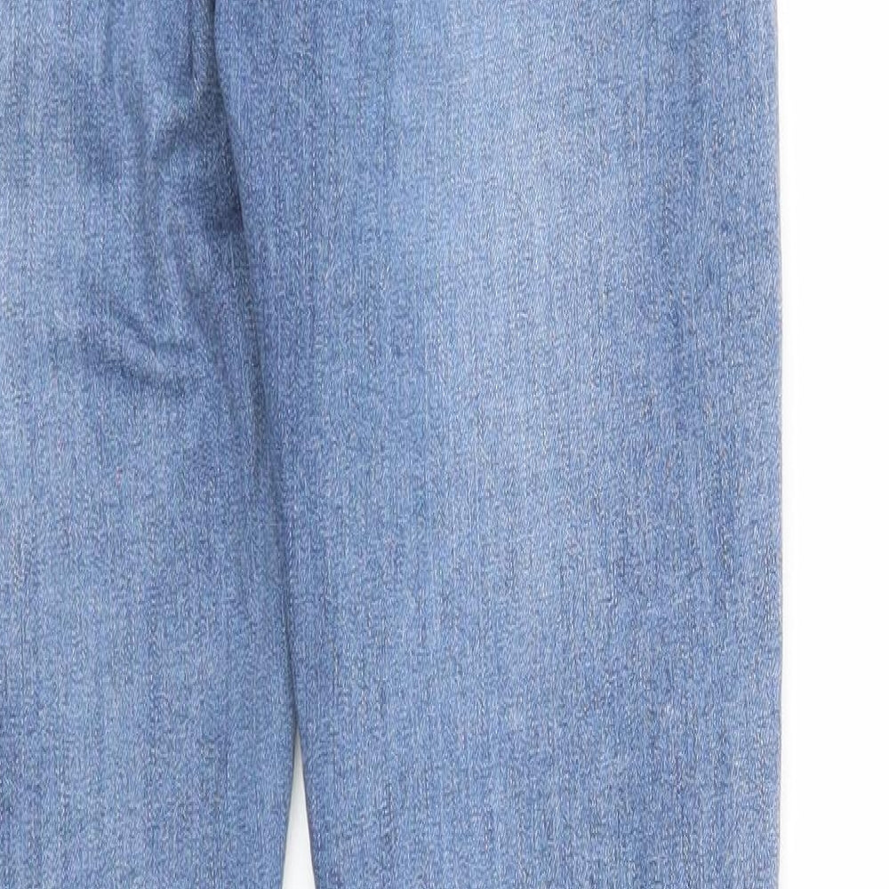 Missguided Womens Blue Cotton Skinny Jeans Size 6 Regular Zip