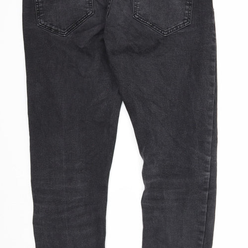 Blakeley Mens Black Cotton Skinny Jeans Size L Regular Zip