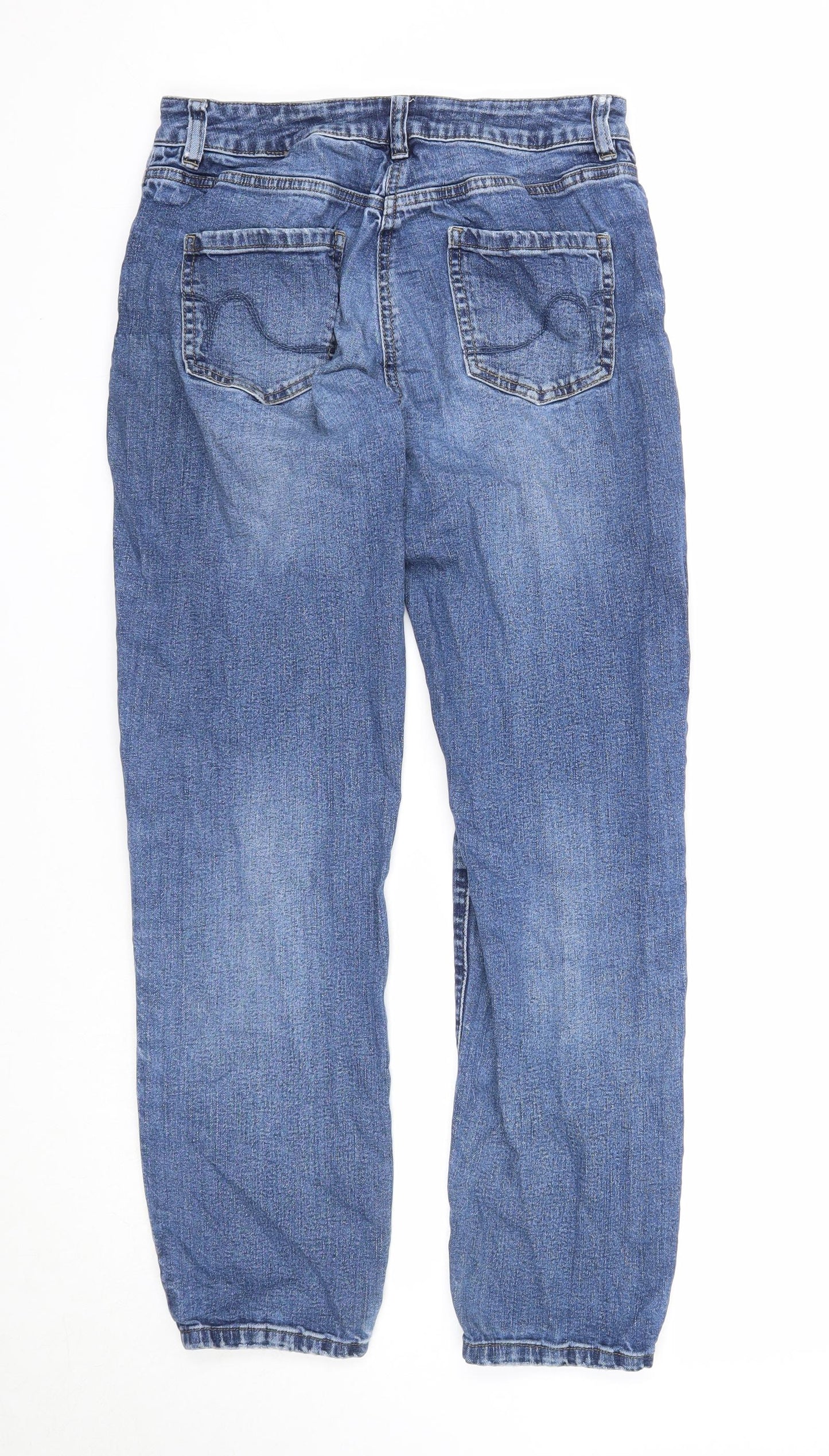 NEXT Womens Blue Cotton Skinny Jeans Size 6 Relaxed Zip
