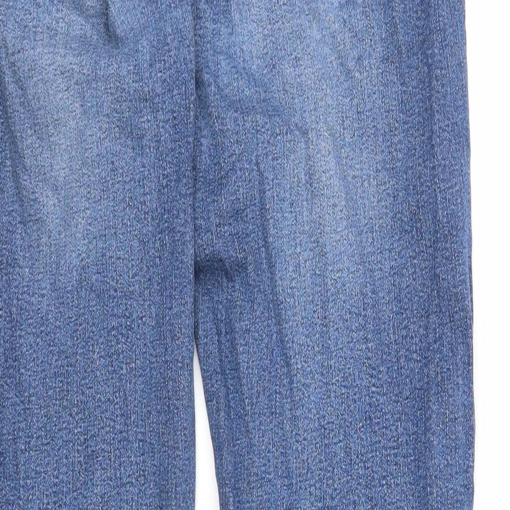 NEXT Womens Blue Cotton Skinny Jeans Size 6 Relaxed Zip